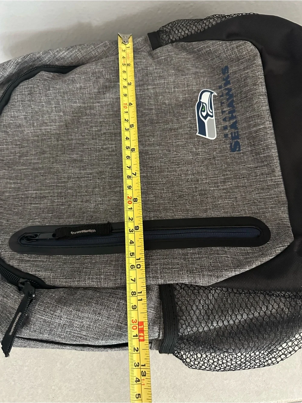 Forever  NFL Seattle Seahawks Bold Grey School Travel Backpack / Laptop Bag